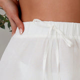 Swim Basics Pantalones cortos cubierta de unicolor para mujer para la playa en verano