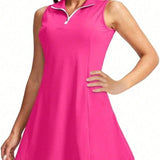 Vestido de tenis o golf para mujer, con skorts de secado rapido, top deportivo antiexposicion y vestido corto de fitness