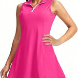 Vestido de tenis o golf para mujer, con skorts de secado rapido, top deportivo antiexposicion y vestido corto de fitness
