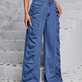 LUNE Jeans de mezclilla simple y sencillo de todos los dias para damas