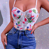 BAE Body estampado floral simple para uso diario de mujer