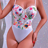 BAE Body estampado floral simple para uso diario de mujer