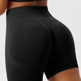 1 pieza Shorts modeladores sin costuras de cintura alta para mujeres, perfectos para correr y hacer yoga