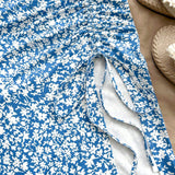 WYWH Conjunto casual de 2 piezas para mujer compuesto por una camiseta de tirantes unicolor para vacaciones de verano y una falda con abertura lateral floral