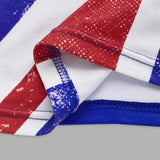 Camjuntoa de moda para mujer con estampado de bandera de EE. UU. Para el Dia de la Independencia, ideal para atuendos de primavera y verano