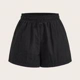 EZwear Shorts de cintura con cordon unicolor
