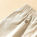 JORESS Bermudas casuales de mujer con cintura elastica y doble bolsillo