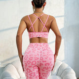 Conjunto deportivo casual simple para mujer con estampado