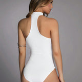 Forever 21 Body de verano para mujeres con tirantes al cuello en unicolor