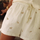 Frenchy Shorts de verano casuales bordados de encaje para mujer