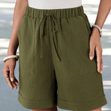 EMERY ROSE Pantalones cortos verdes caqui para mujer de verano