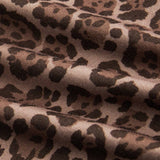 Kawaii Top casual de camisola de encaje con estampado de leopardo y contraste de tamano grande para mujeres de verano