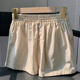 EZwear Pantalones cortos simples y diarios de casa para mujer, de unicolor y casuales