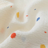 Conjunto de pijama con estampado de lunares en color no estandar para mujer, con boton de solapa pequena, cuello de color insertado en la parte superior de manga corta, pantalones cortos con lazo de banda elastica, ropa de hogar