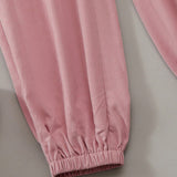 Mulvari Conjunto de dos piezas para mujer con camiseta de manga corta con estampado sencillo y pantalones largos de unicolor