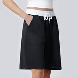 EZwear Shorts Bermudas de mujer con cordon y bloque de color