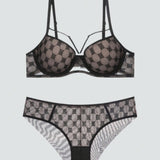 Conjunto de ropa interior sexy y lujoso con Brasier push-up y Tangas ajustables, estilo europeo y americano, adecuado para mujeres con pecho pequeno