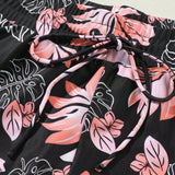 Pantalones Cortos De Bano De Estampado Tropical Para Mujer, Parte Inferior De Tankini De Traje De Bano De Cintura Alta