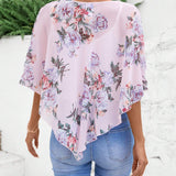 EMERY ROSE Camisa casual sencilla impresa para damas para uso diario (patron aleatorio)