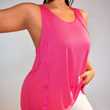 Top deportivo de verano para mujeres de talla grande, camisola transpirable de moda callejera para mostrar tus encantos
