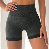 Sport Seamluxe Shorts deportivos sin costuras de cintura alta con panel de contraste y tela elastica