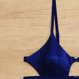 Swim Bikini sexy de verano para mujer con textura metalica y huecos para playa