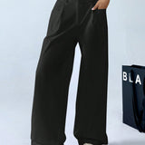 EZwear Pantalon ancho de carga blanco y grande de estilo vintage