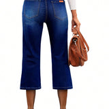 Jeans casuales elasticos 3/4 para mujer