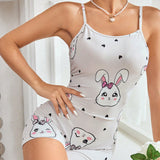 Enterizo cami de dormir para mujeres con lindo diseno de conejo