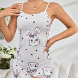 Enterizo cami de dormir para mujeres con lindo diseno de conejo