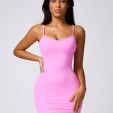 MASKERT Vestido de ocio y deportes para mujeres, vestido tipo tanque para yoga, vestido de alta elasticidad, vestido de trabajo y ocio, comodo y amigable con la piel