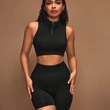 Sport Slayoga Traje deportivo diario sencillo de unicolor para mujer