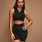 Sport Slayoga Traje deportivo diario sencillo de unicolor para mujer