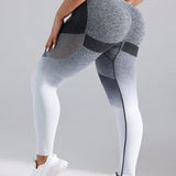 Pantalones deportivos diarios de talla grande para mujer con degradado simple