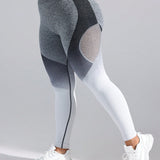 Pantalones deportivos diarios de talla grande para mujer con degradado simple