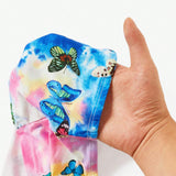 VCAY Top sin tirantes de verano tejido con mariposas impresas y tenido con nudo para mujeres de vacaciones