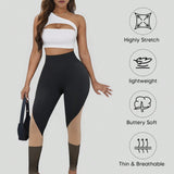 Leggings capri para mujer de cintura alta, control de barriga, realce de gluteos y adelgazamiento, elasticos