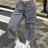 EZwear Jeans casuales de unicolor con bolsillo para mujer