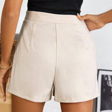 LUNE Shorts casuales de verano para mujer con cierre lateral, de linea A