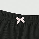 Juego de pijama de 3 piezas para mujeres con estampado de mariposas (incluye pantalones)