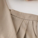 Mulvari Traje de chaqueta y pantalon corto para mujer, doble botonadura y unicolor para uso casual