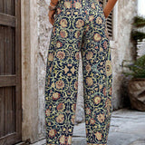 VCAY Pantalones largos holgados impresos para mujer para uso diario