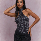 MISSGUIDED Body Cuello Alto Con Monograma