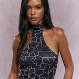 MISSGUIDED Body Cuello Alto Con Monograma