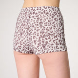 WESTFADE Shorts micro de leopardo de punto suave y elastico