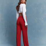 MISSGUIDED Pantalones rectos con pliegues