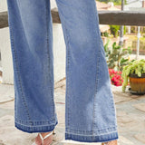 Forever 21 Jeans de cintura alta y pierna ancha lavados