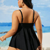 Swim Curve Falda de natacion de ocio para mujer de talla grande con enlace redondo y huecos