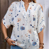 SHEIN LUNE Camisa floral de moda de verano para mujer