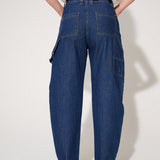 WESTFADE Jeans de carpintero con rayas de verano premium sin elasticidad